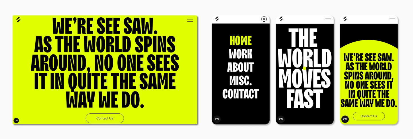 Examples of&nbsp;Bold Typography Use