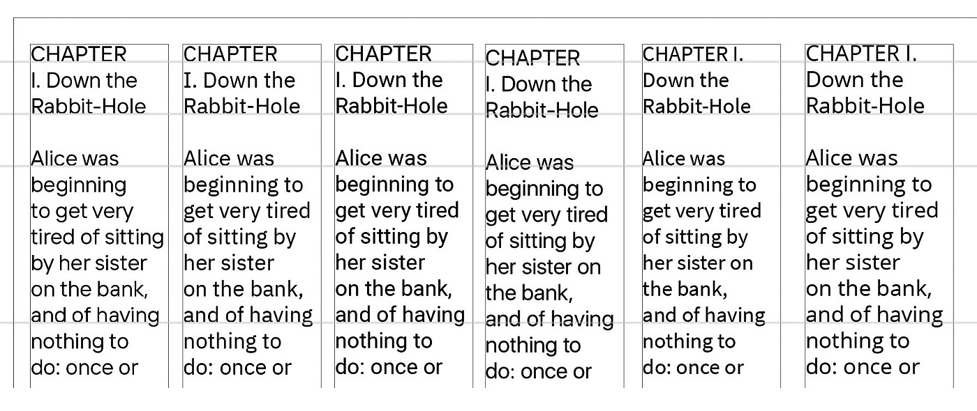 Schritt 3&nbsp;&mdash; Zeichnen aller Gesichter der Grundschriftfamilie