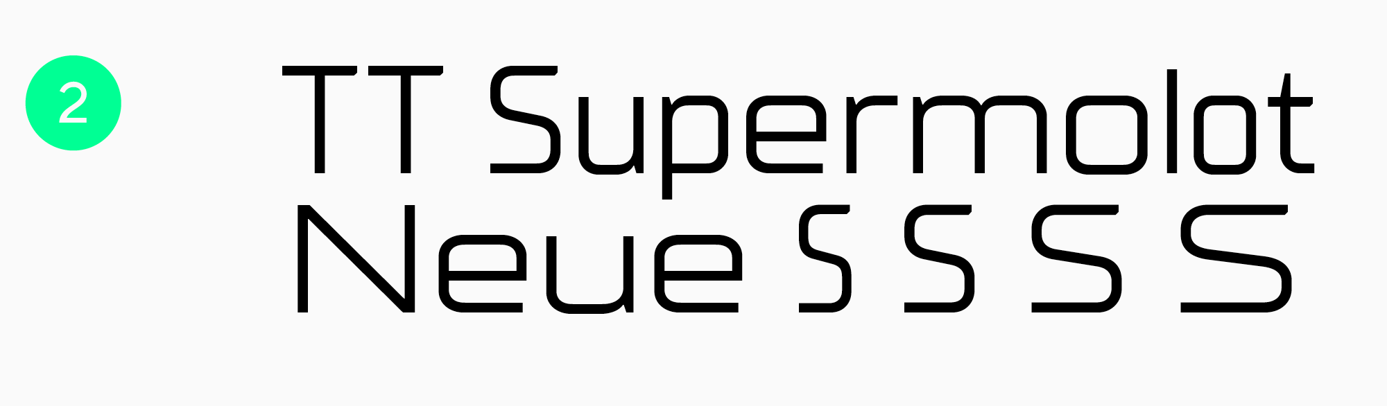 font for sports video games TT Supermolot Neue