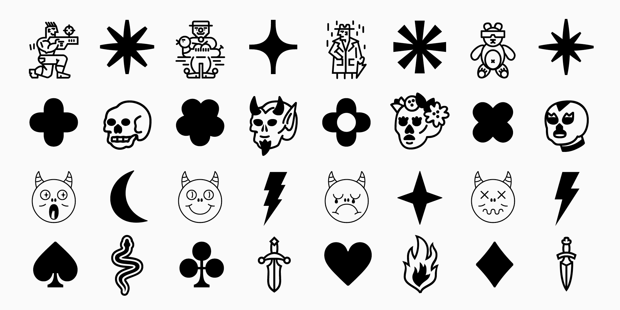 Icons und andere Zusatzgrafiken in Schriften