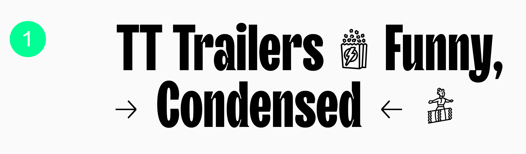 TT Trailers best font for posters