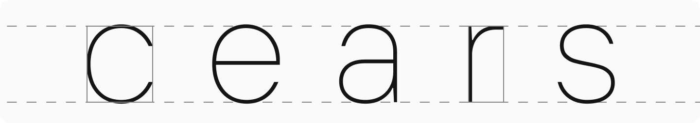 Proportionen der Kleinbuchstaben