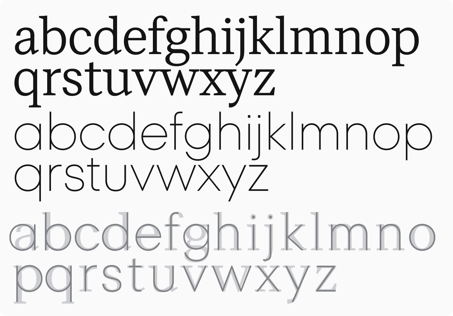 Proportionen der Kleinbuchstaben