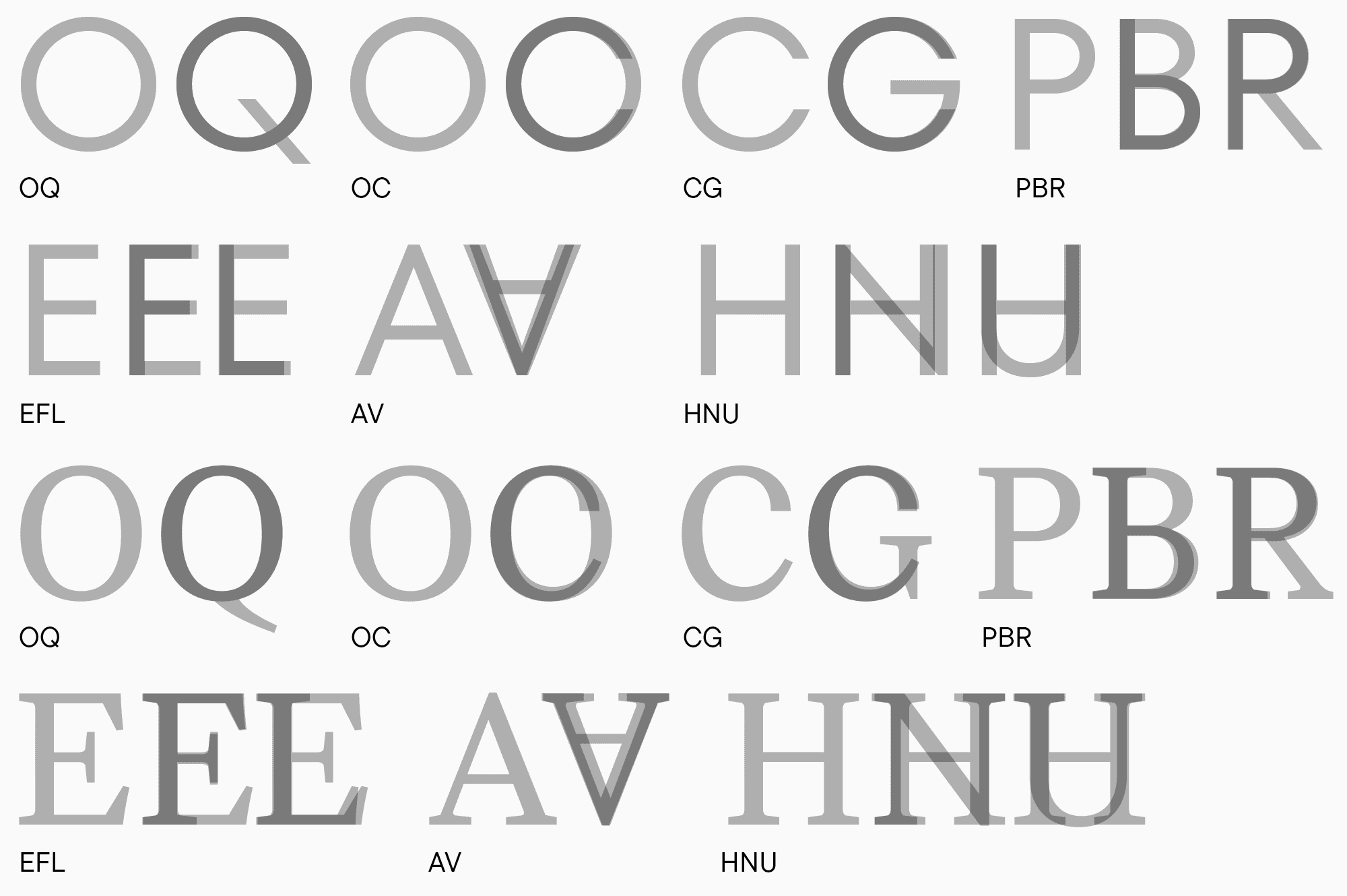 UniversiTTy: Lesson 8. Designing Basic Latin Characters. Uppercase characters