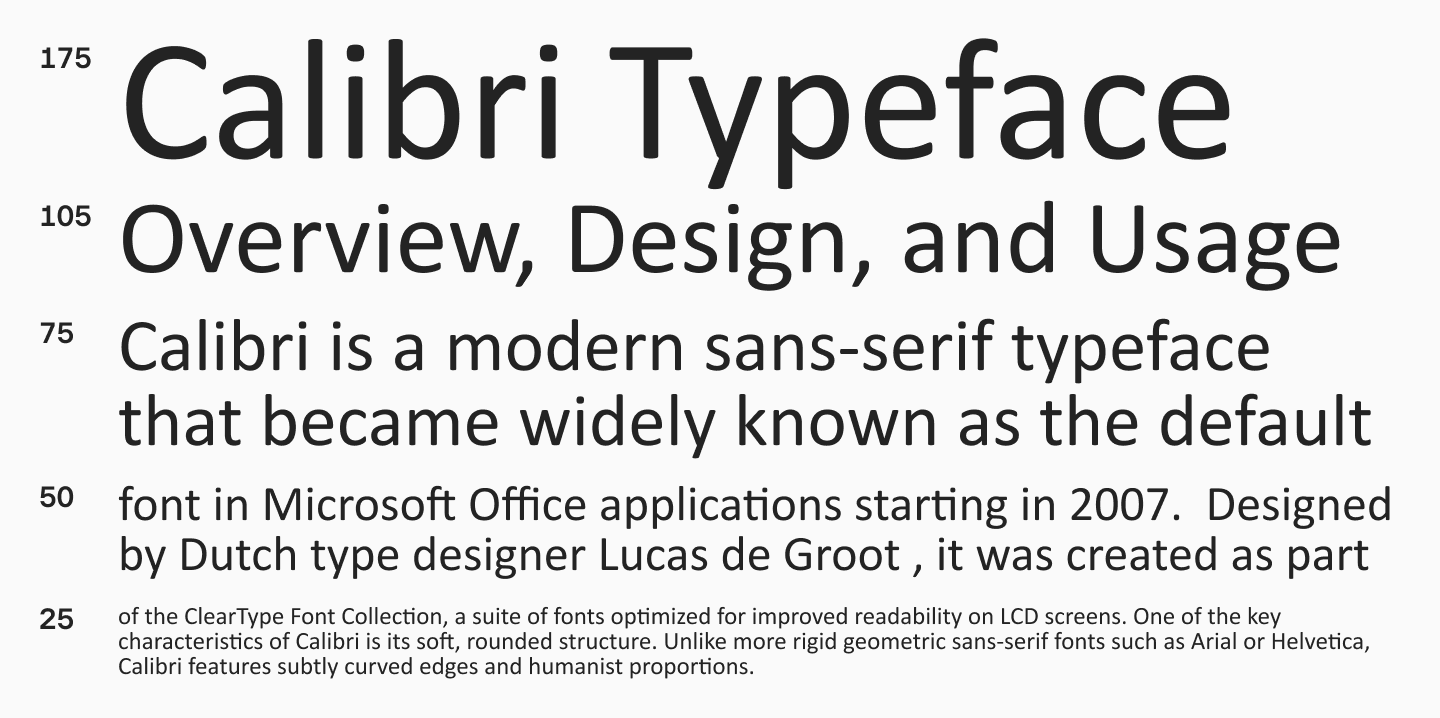 Calibri Examples and Samples