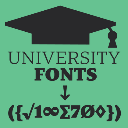 University fonts
