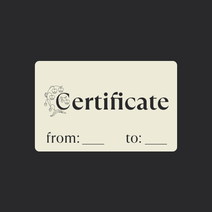Certificates fonts