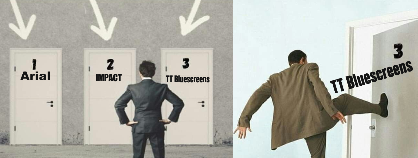 TT&nbsp;Bluescreens Black statt Impact