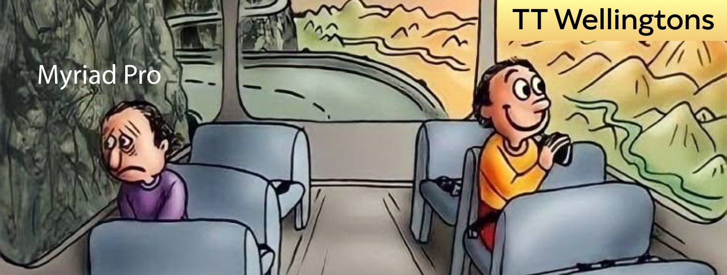 TT&nbsp;Wellingtons statt Myriad Pro